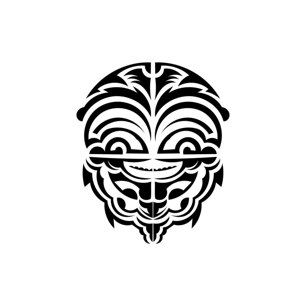 vichingo facce nel ornamentale stile. polinesiano tribale modelli. adatto per tatuaggi. isolato. nero ornamento, vettore. vettore