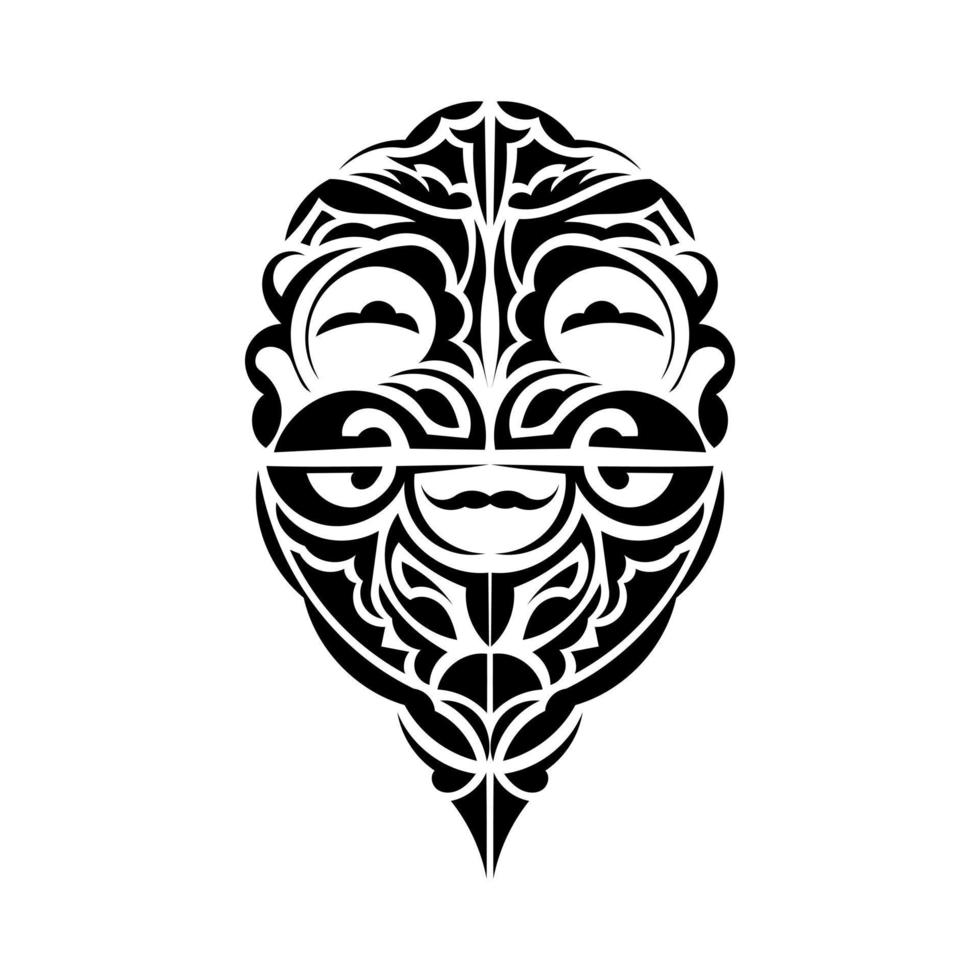 vichingo facce nel ornamentale stile. maori tribale modelli. adatto per stampe. isolato su bianca sfondo. nero ornamento, vettore illustrazione.