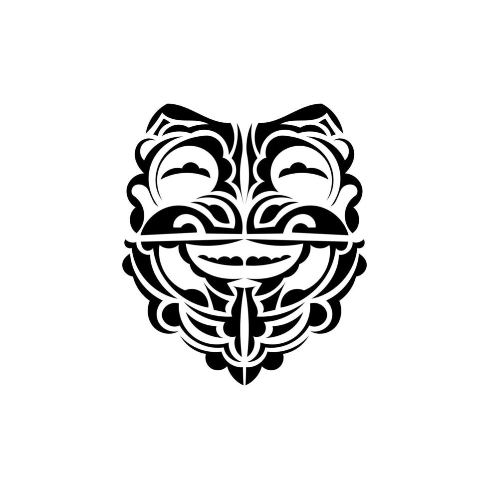 ornamentale facce. maori tribale modelli. adatto per stampe. isolato su bianca sfondo. vettore. vettore
