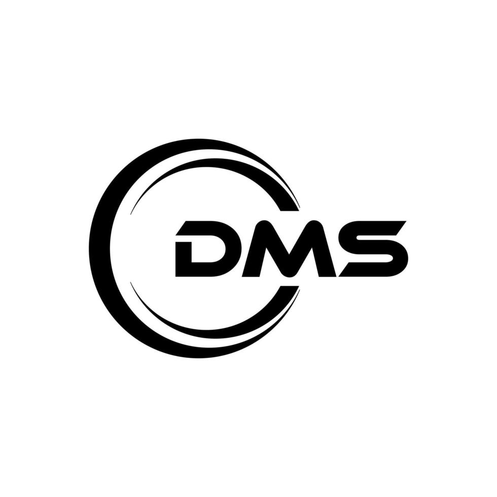 dms lettera logo design nel illustrazione. vettore logo, calligrafia disegni per logo, manifesto, invito, eccetera.