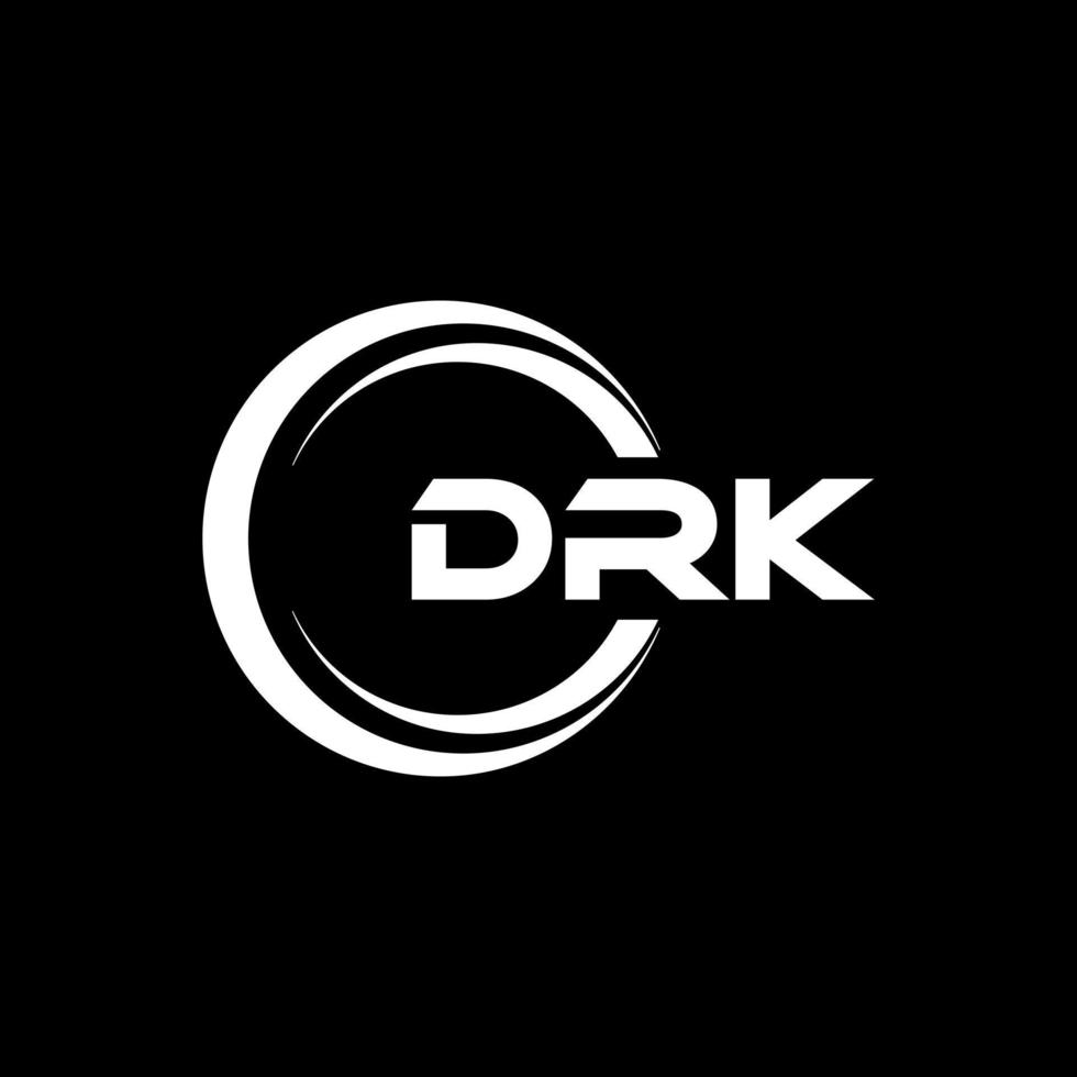 drk lettera logo design nel illustrazione. vettore logo, calligrafia disegni per logo, manifesto, invito, eccetera.