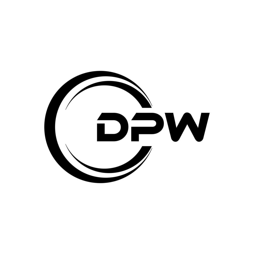 dpw lettera logo design nel illustrazione. vettore logo, calligrafia disegni per logo, manifesto, invito, eccetera.