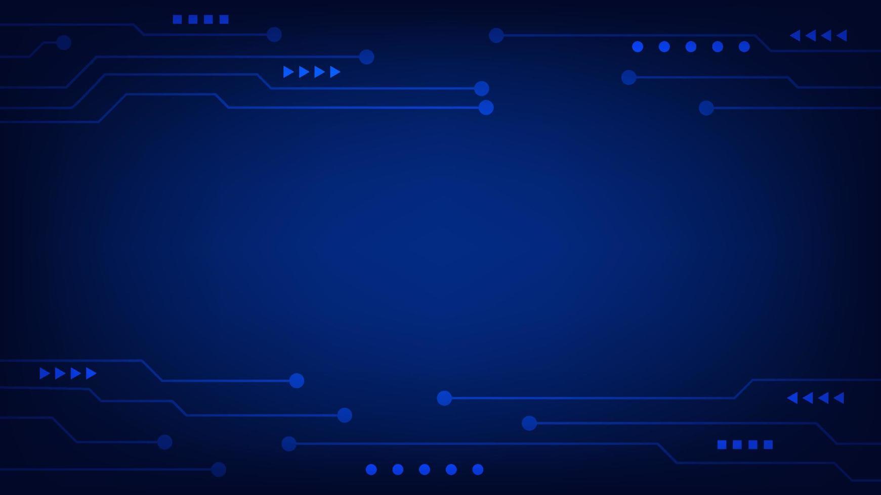 Ciao Tech digitale circuito tavola. ai tampone e elettrico Linee collegato su blu illuminazione sfondo. futuristico tecnologia design elemento concetto vettore