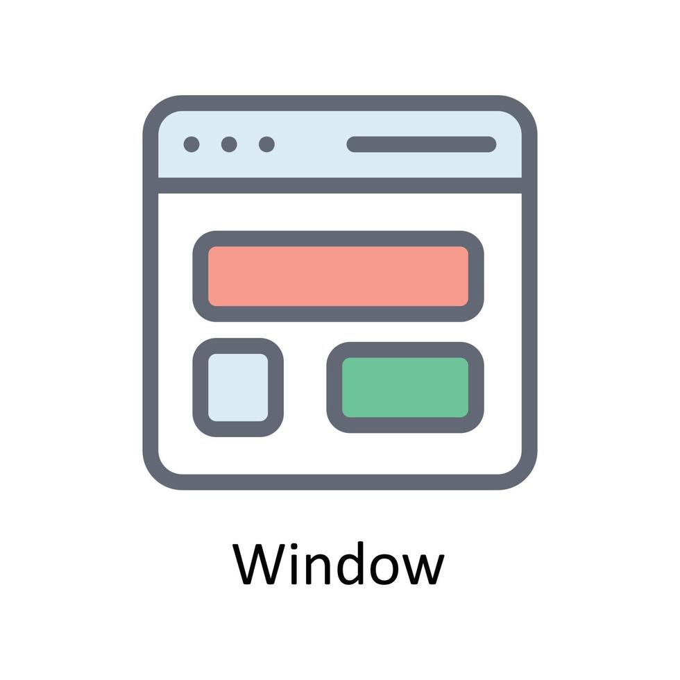 finestra vettore riempire schema icone. semplice azione illustrazione azione