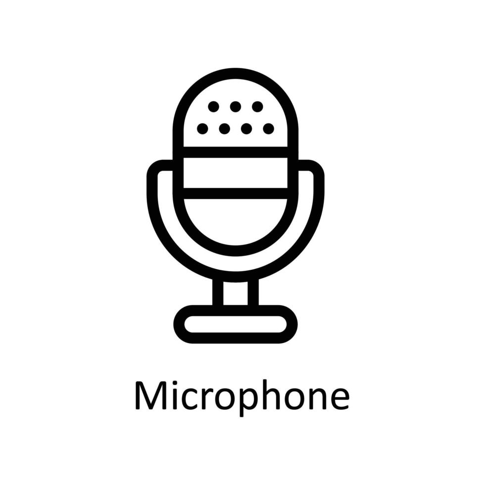 microfono vettore schema icone. semplice azione illustrazione azione