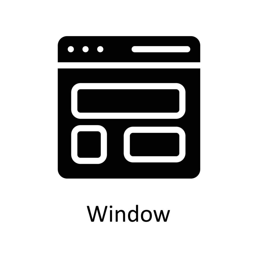 finestra vettore solido icone. semplice azione illustrazione azione