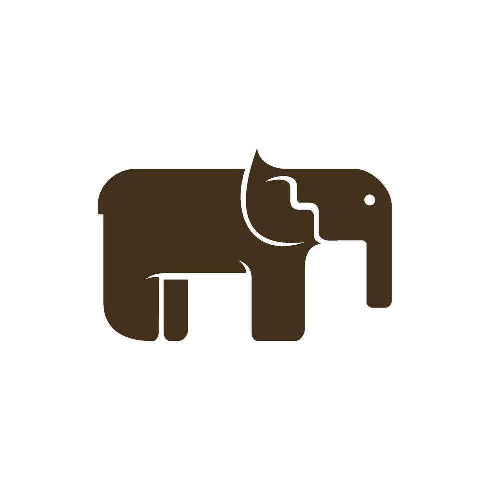 modello dell'illustrazione di progettazione della mascotte dell'elefante isolato vettore
