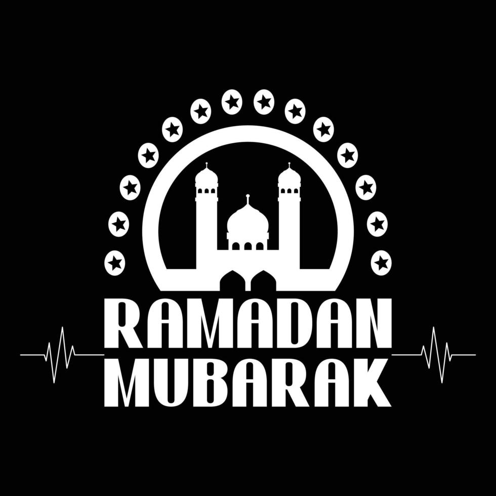 Ramadan mubarak maglietta vettore