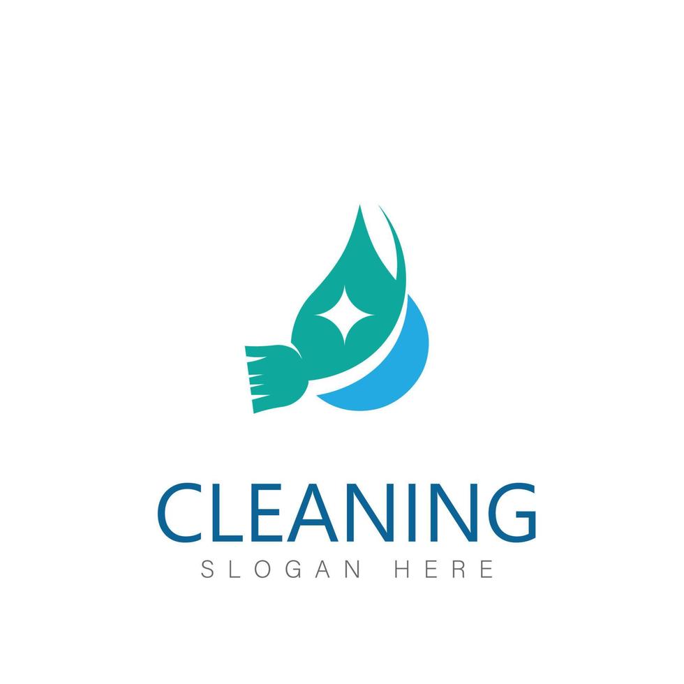 pulizia pulito servizio logo icona vettore