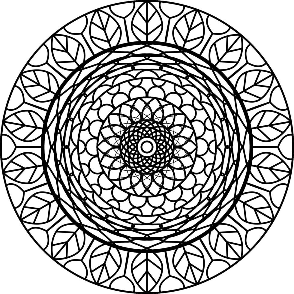 il giro modello nel Arabo stile mandala forma per mehendi, mehndi, tatuaggio, decorazione, decorativo ornamento nel etnico orientale stile vettore