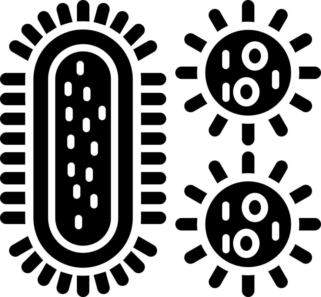 batteri e virus icona stile vettore