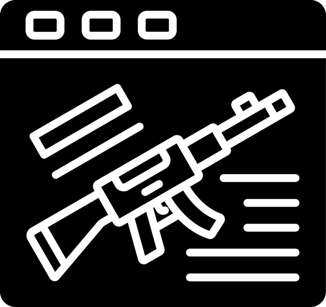 gioco pistola icona stile vettore