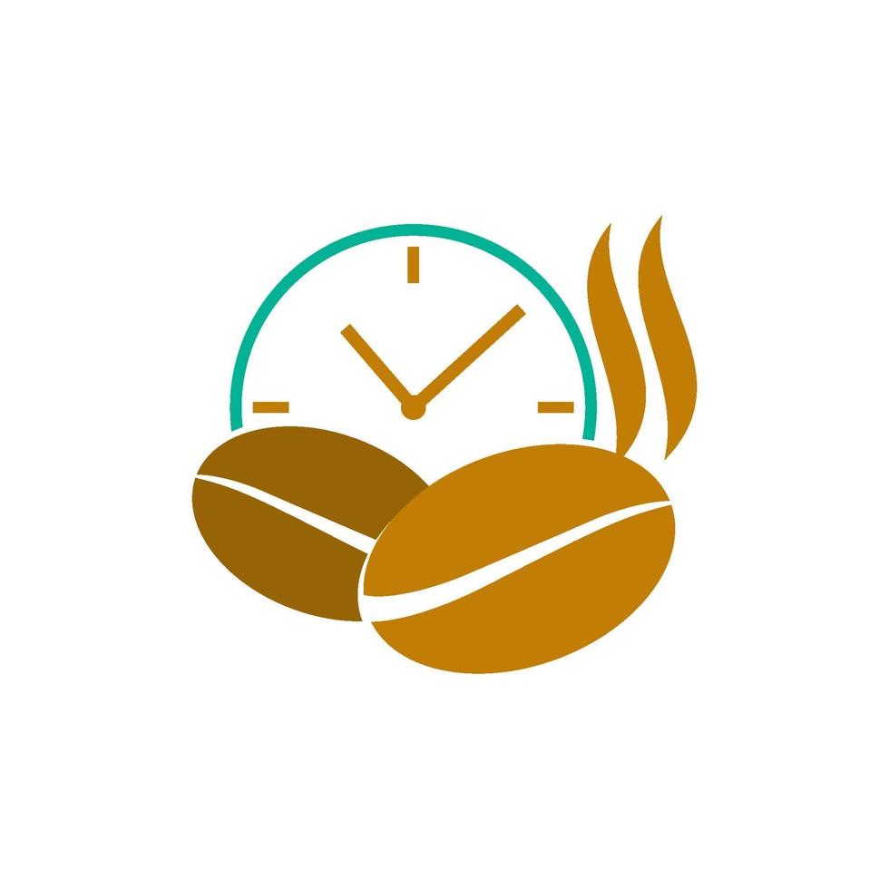disegno dell'illustrazione di vettore del modello di tempo del caffè isolato