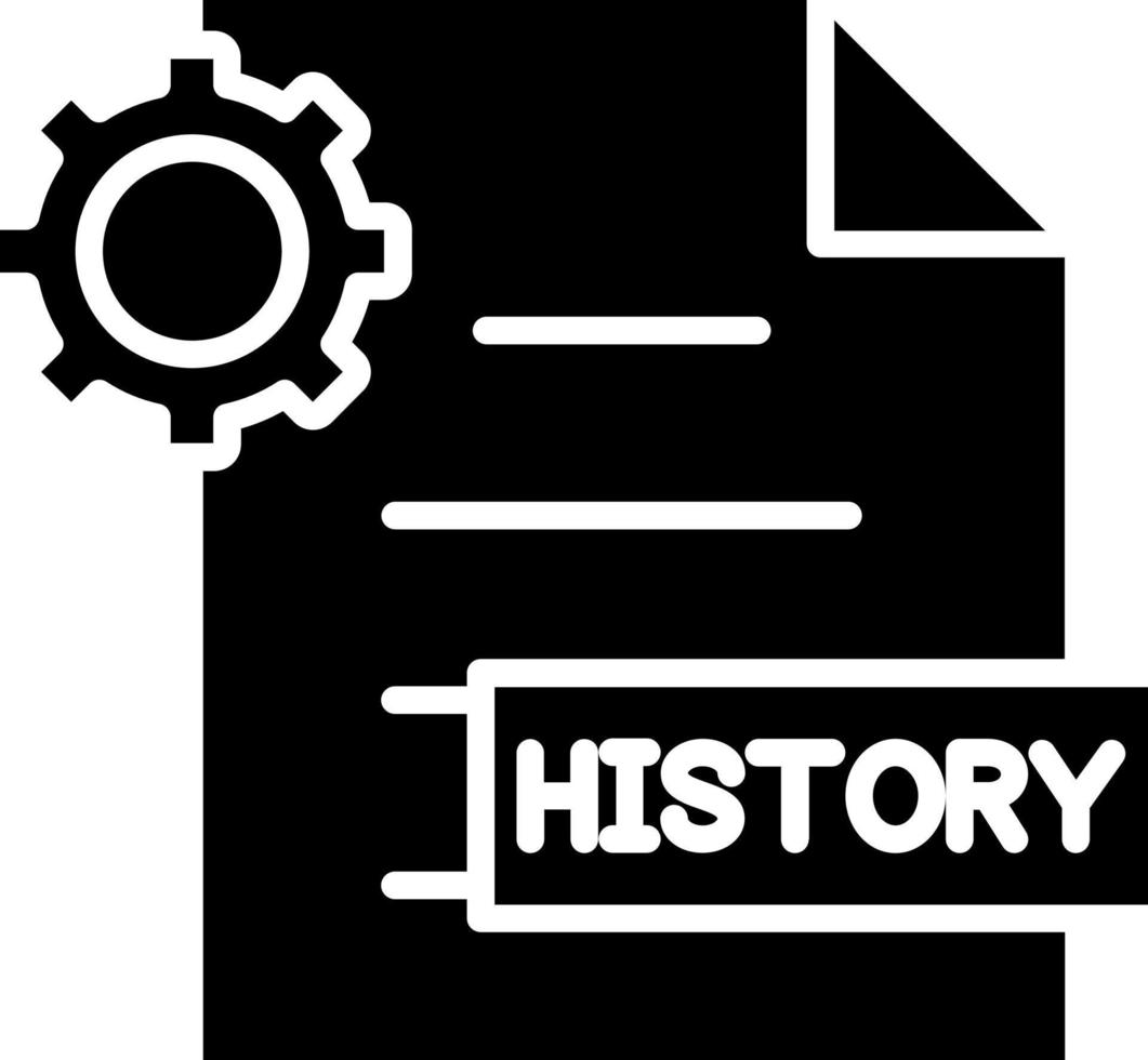 progetto storia icona stile vettore