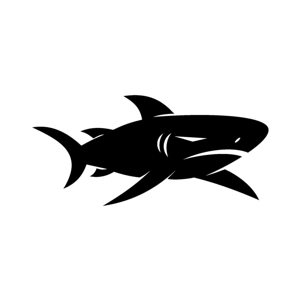 modello di concetto moderno di vettore di disegno di squalo