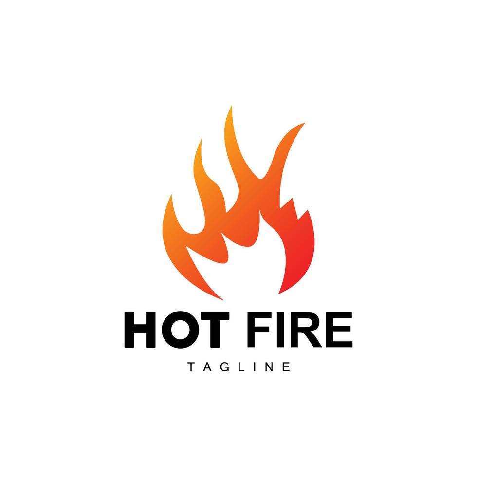 caldo fiamma logo, fuoco vettore, astratto fuoco icona design vettore