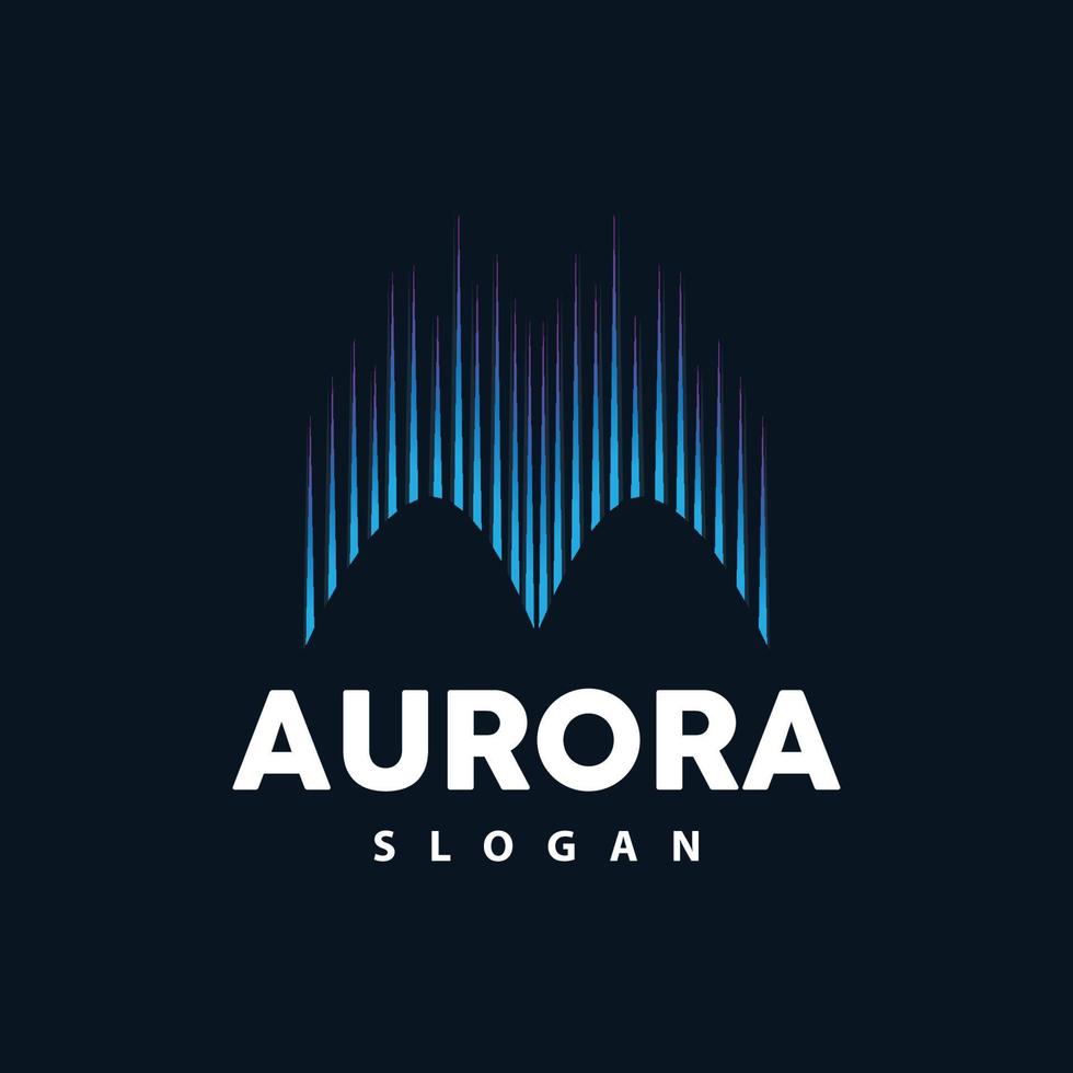 aurora logo, leggero onda vettore, natura paesaggio disegno, Prodotto marca modello illustrazione icona vettore