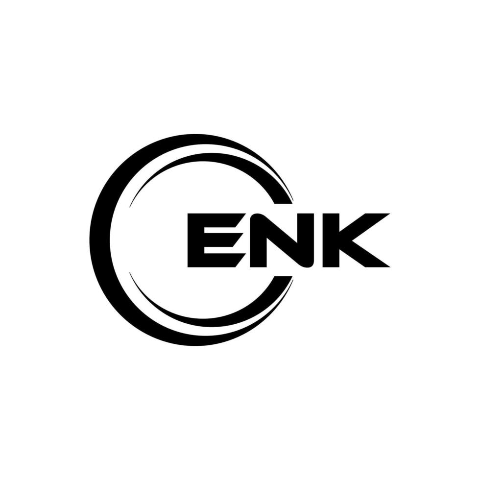 enk lettera logo design nel illustrazione. vettore logo, calligrafia disegni per logo, manifesto, invito, eccetera.