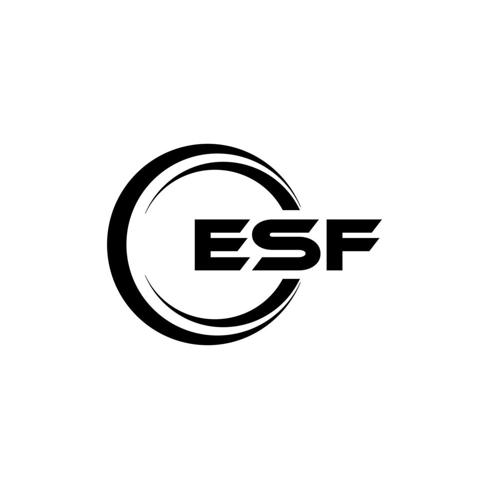 esf lettera logo design nel illustrazione. vettore logo, calligrafia disegni per logo, manifesto, invito, eccetera.