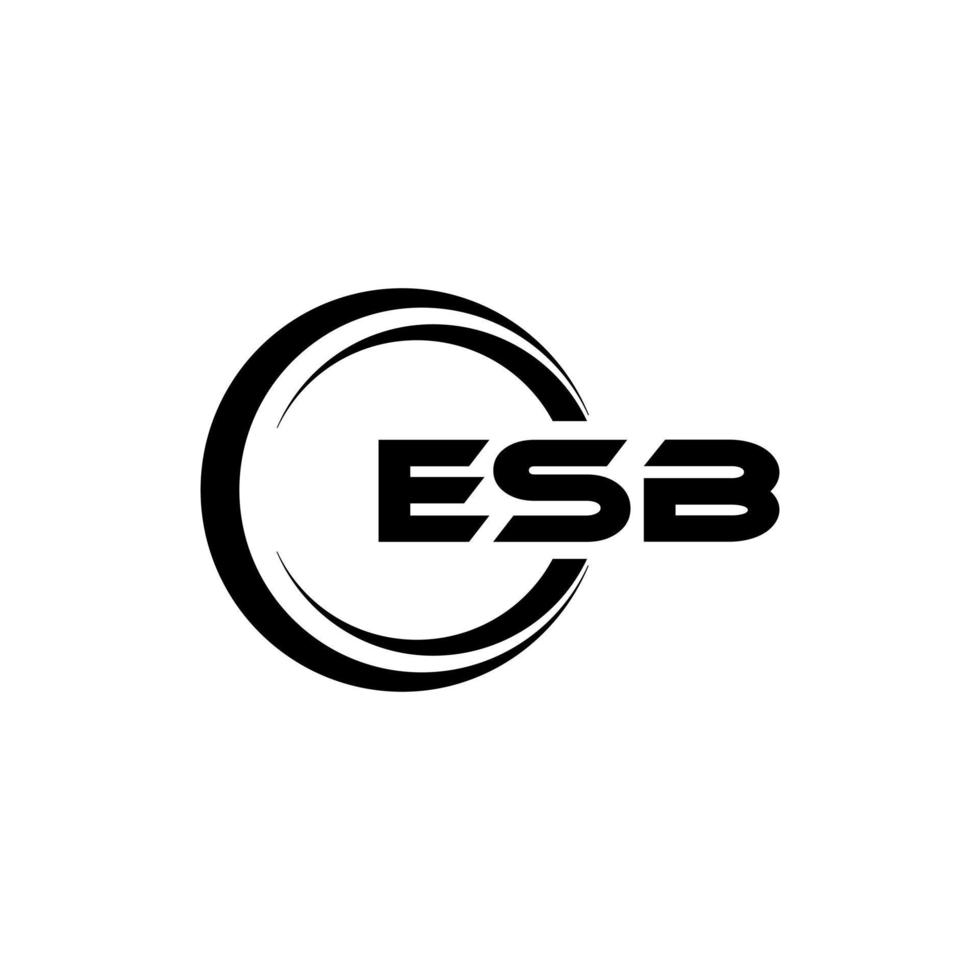 esb lettera logo design nel illustrazione. vettore logo, calligrafia disegni per logo, manifesto, invito, eccetera.