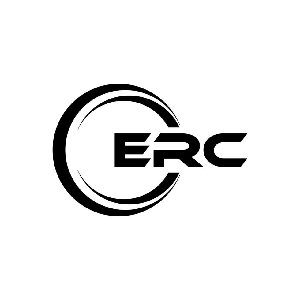 erc lettera logo design nel illustrazione. vettore logo, calligrafia disegni per logo, manifesto, invito, eccetera.