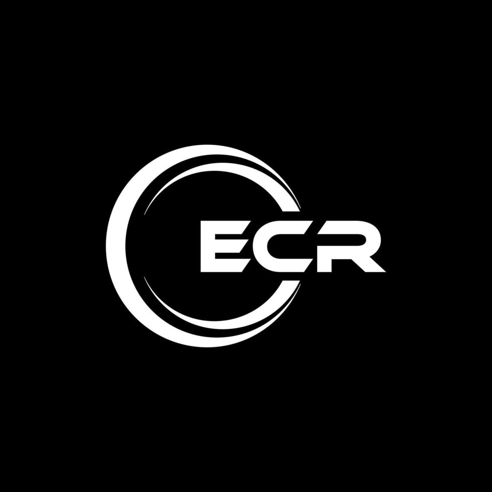 ecr lettera logo design nel illustrazione. vettore logo, calligrafia disegni per logo, manifesto, invito, eccetera.