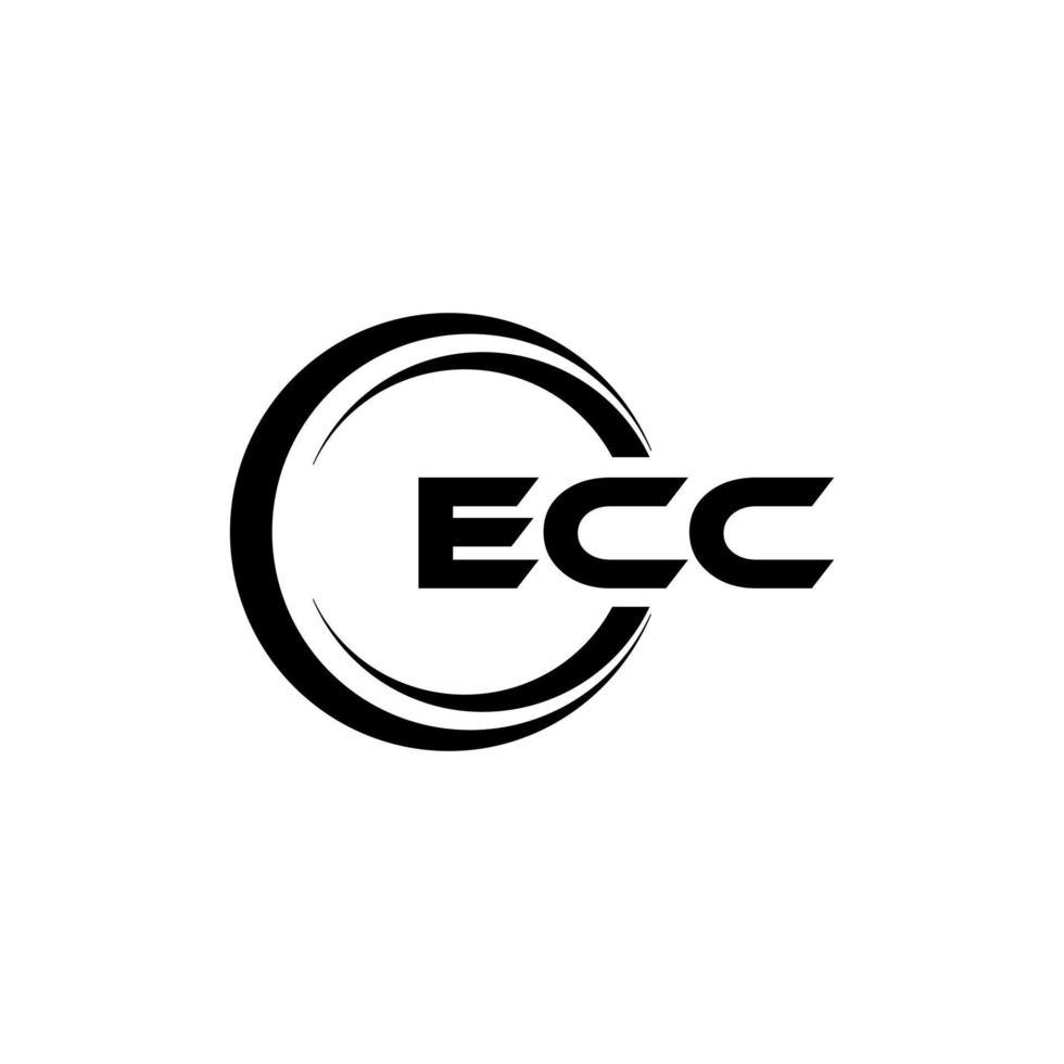 ecc lettera logo design nel illustrazione. vettore logo, calligrafia disegni per logo, manifesto, invito, eccetera.