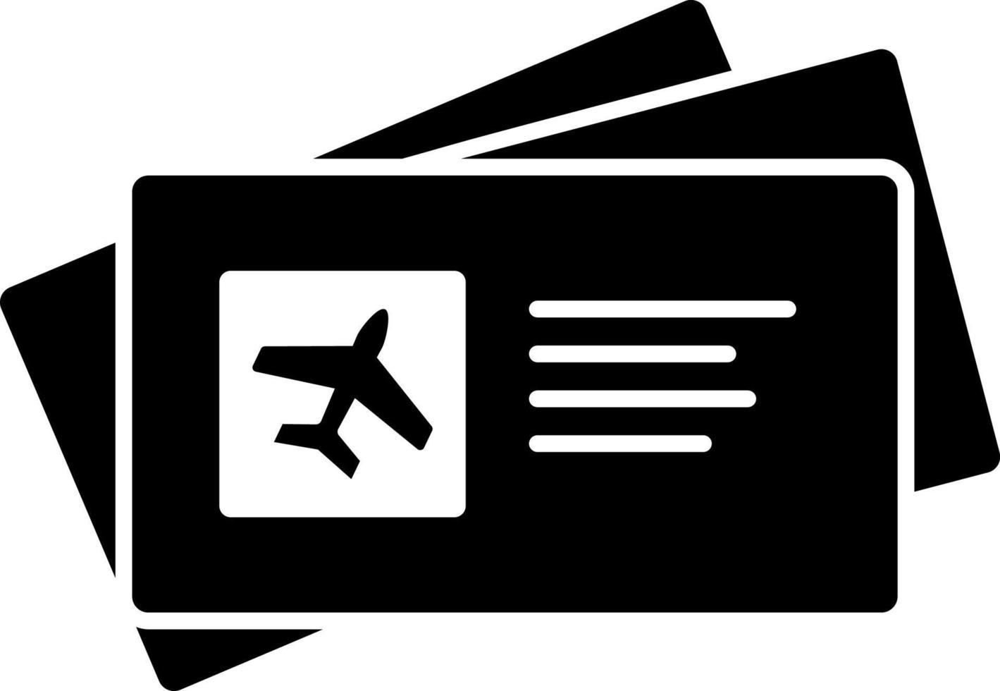 il vuoto biglietto aereo icona. viaggio simbolo. piatto vettore illustrazione. vettore icona
