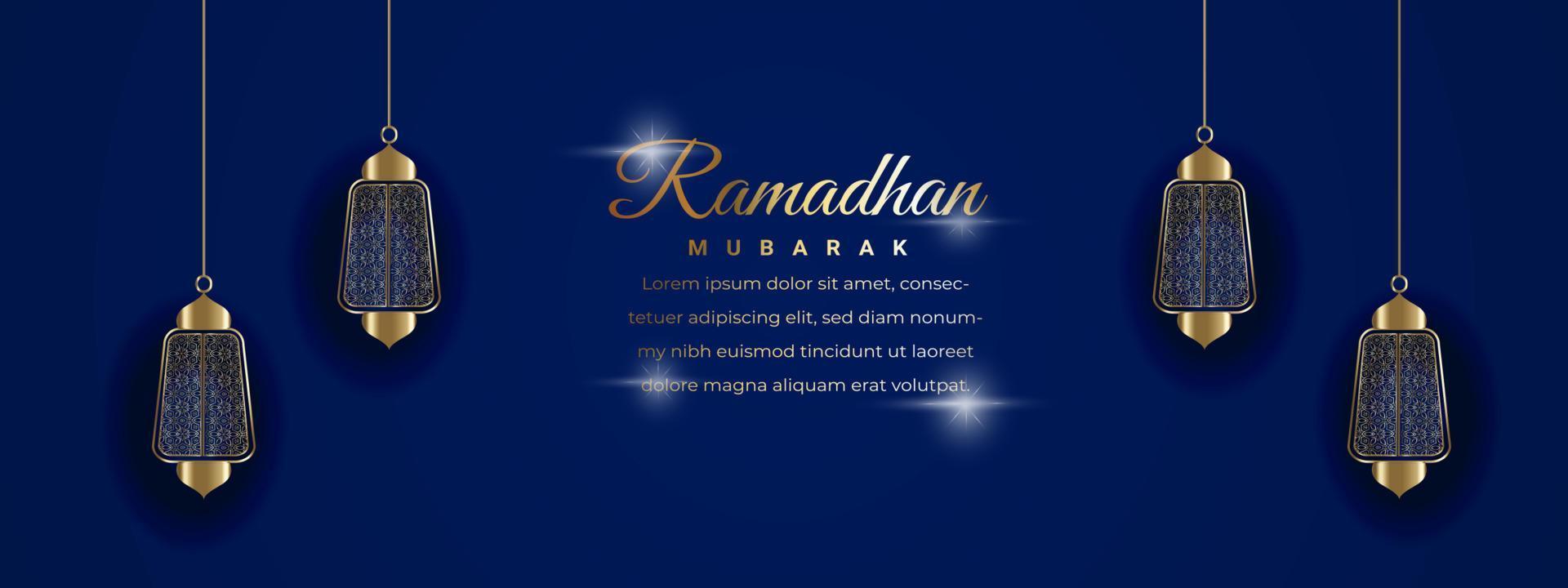 Ramadan Kareem banner design vettore