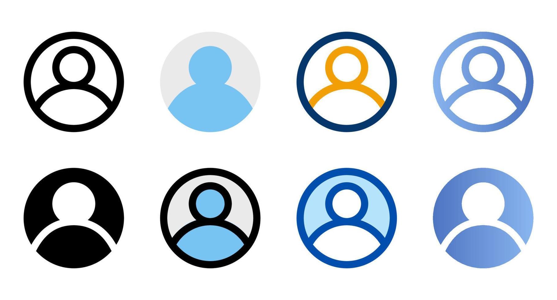 avatar icone nel diverso stile. avatar icone. diverso stile icone impostare. vettore illustrazione