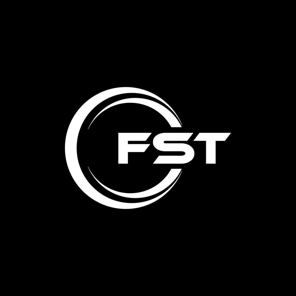 fst lettera logo design nel illustrazione. vettore logo, calligrafia disegni per logo, manifesto, invito, eccetera.