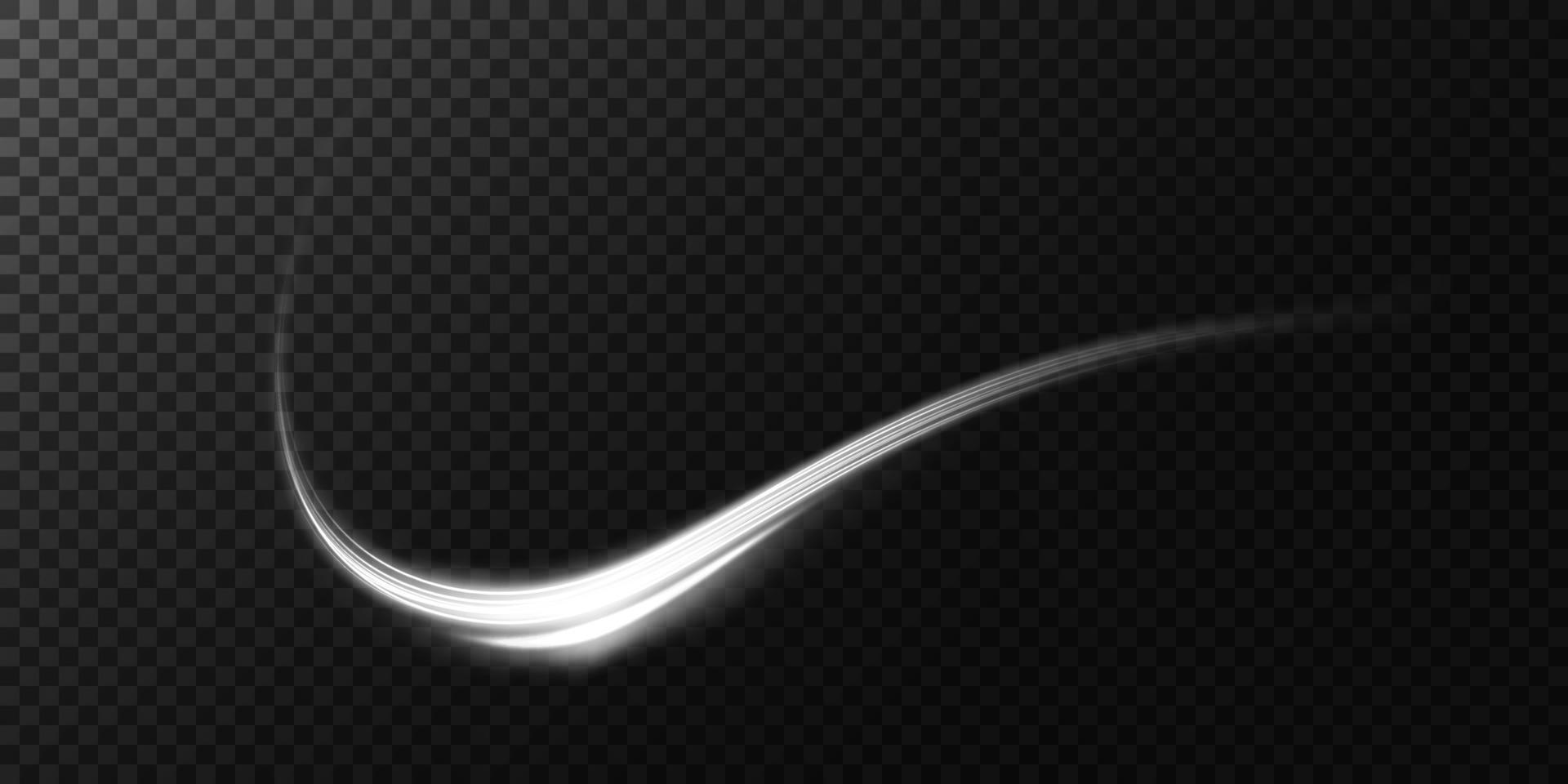 Magia spirale con brilla. bianca leggero effetto. luccichio particelle con Linee. turbine effetto. vettore