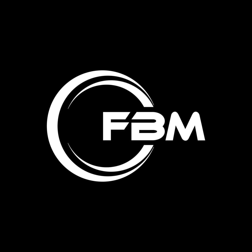 fbm lettera logo design nel illustrazione. vettore logo, calligrafia disegni per logo, manifesto, invito, eccetera.
