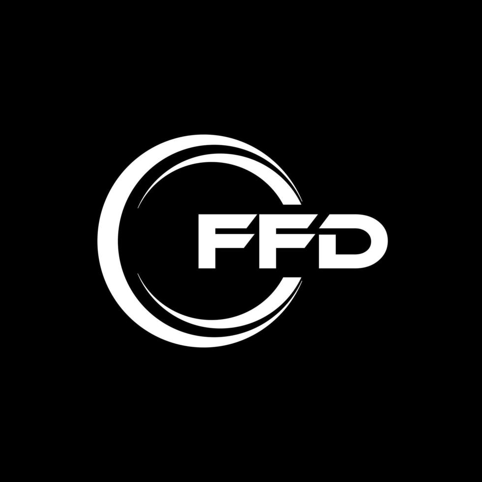 ffd lettera logo design nel illustrazione. vettore logo, calligrafia disegni per logo, manifesto, invito, eccetera.