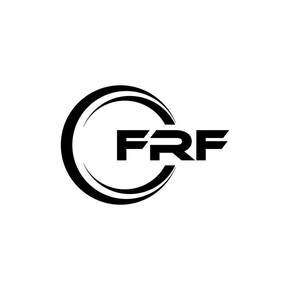 frf lettera logo design nel illustrazione. vettore logo, calligrafia disegni per logo, manifesto, invito, eccetera.