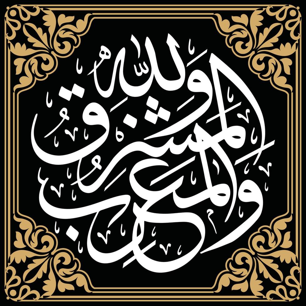 islamico calligrafia Arabo modello ornamenti vettore