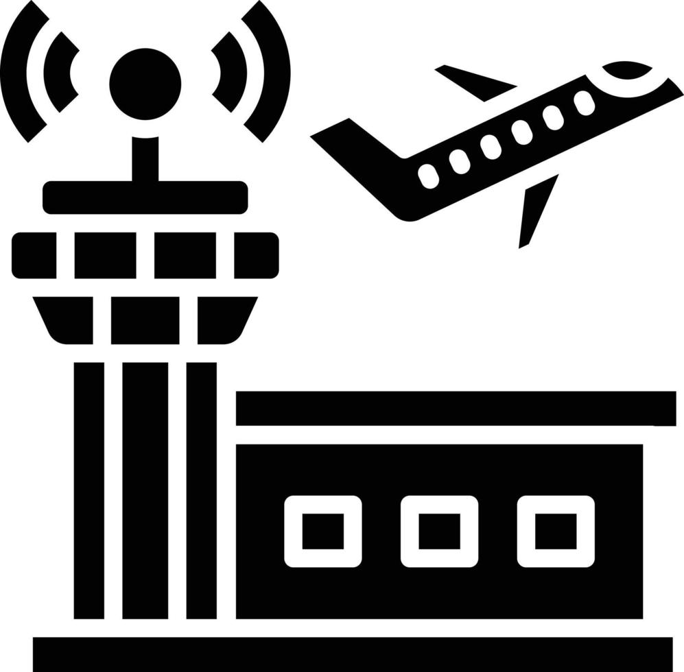 illustrazione del design dell'icona di vettore dell'aeroporto