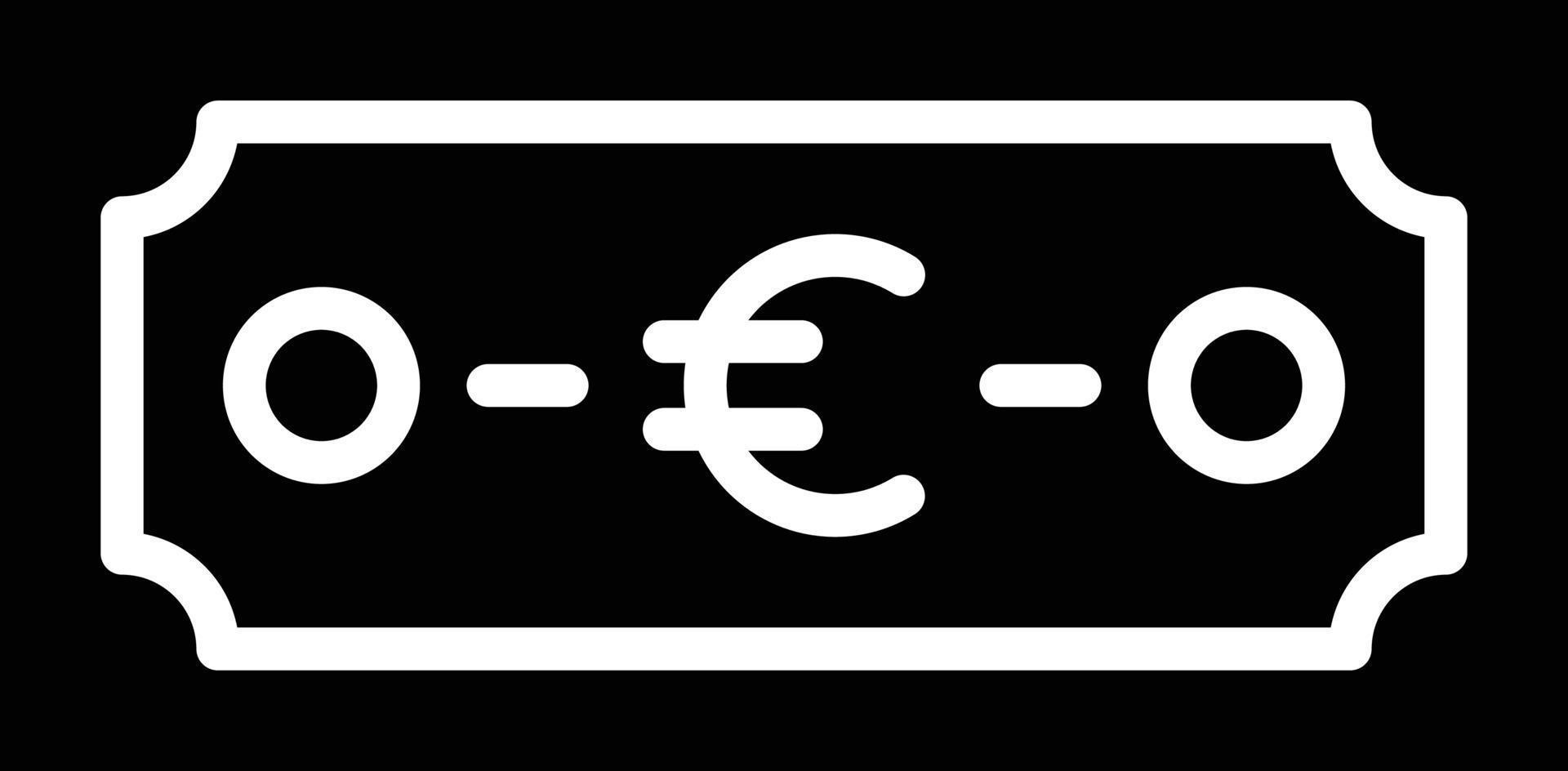illustrazione del design dell'icona di vettore dell'euro