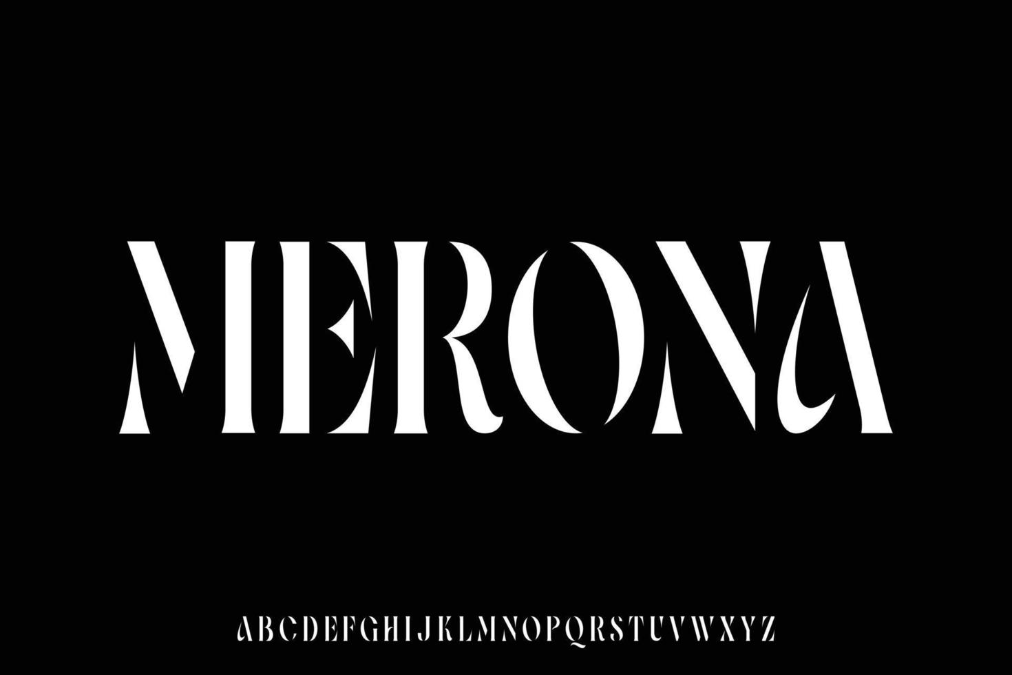 unico e elegante astratto serif Schermo font vettore