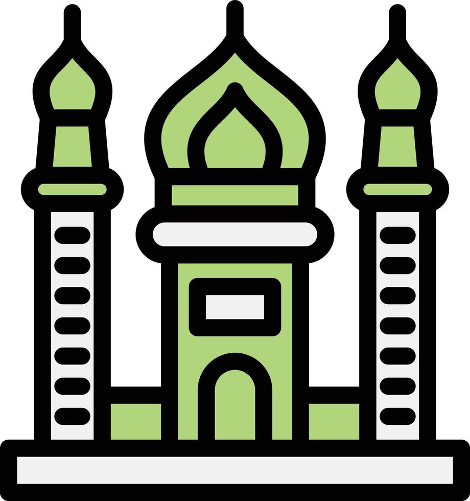 illustrazione del design dell'icona di vettore della moschea