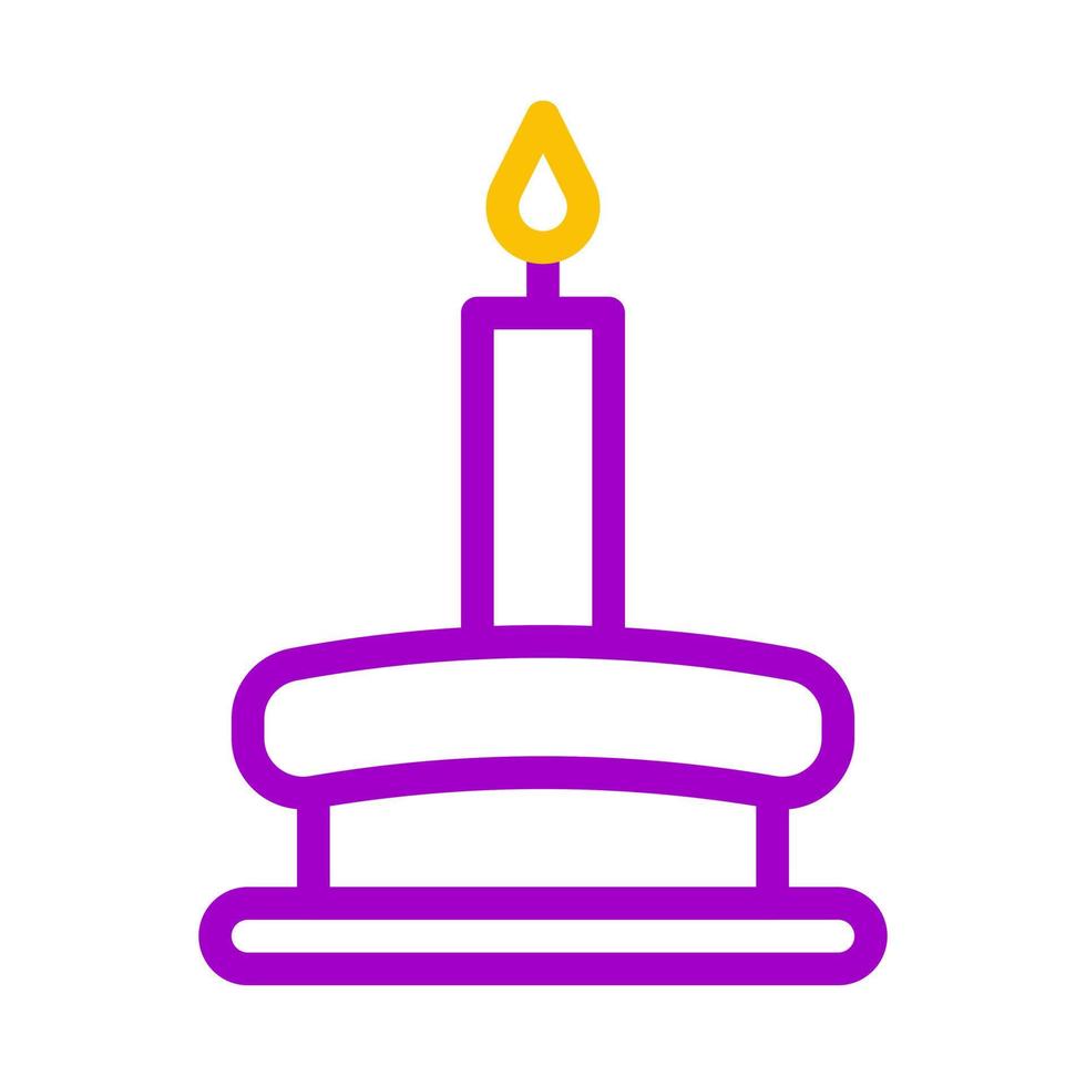 candela icona duocolor viola giallo stile Ramadan illustrazione vettore elemento e simbolo Perfetto.