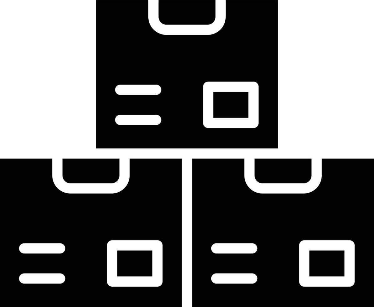 illustrazione del design dell'icona di vettore di scatole