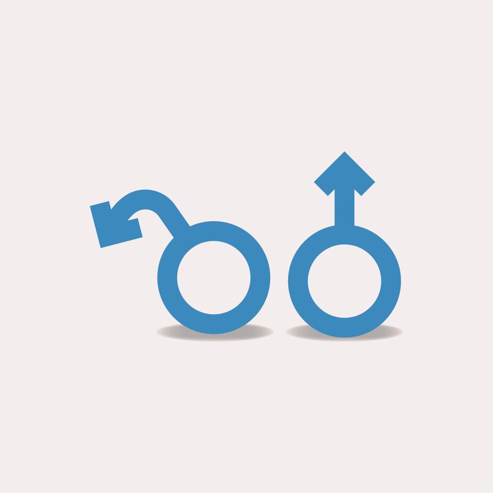 erettile disfunzione simboli grafico design vettore illustrazione. sesso formazione scolastica simbolo concetto