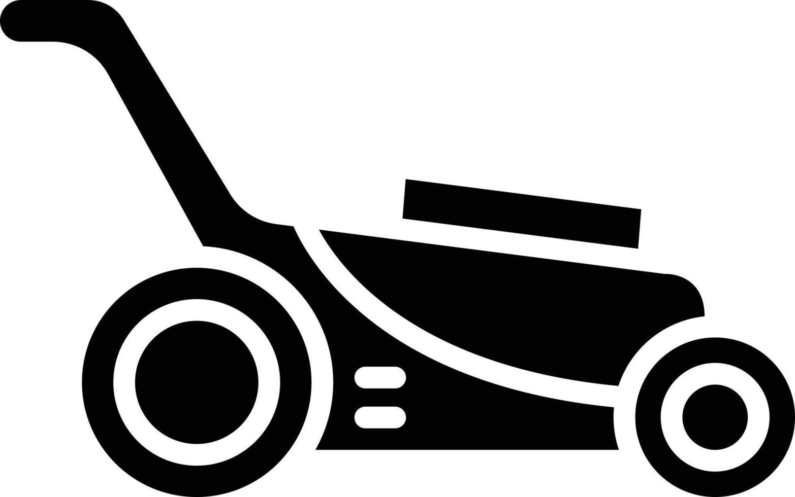 illustrazione del disegno dell'icona di vettore del tosaerba