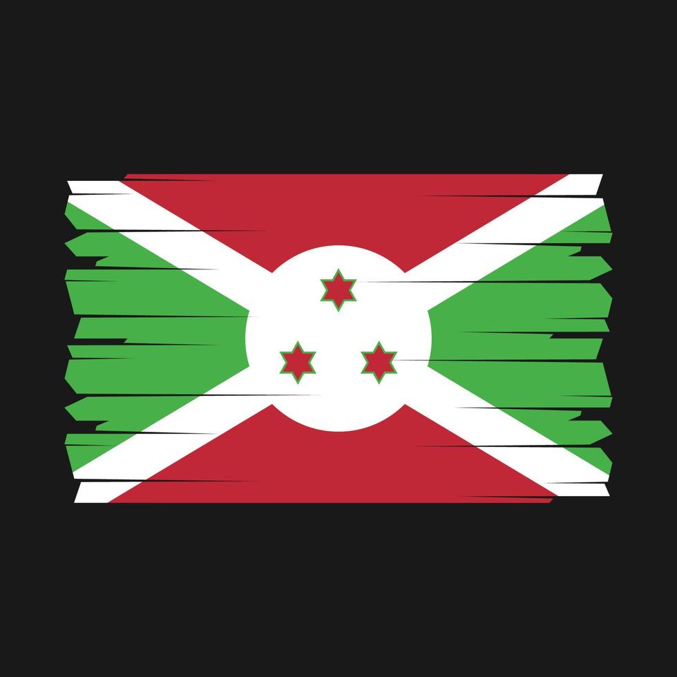 burundi bandiera spazzola vettore