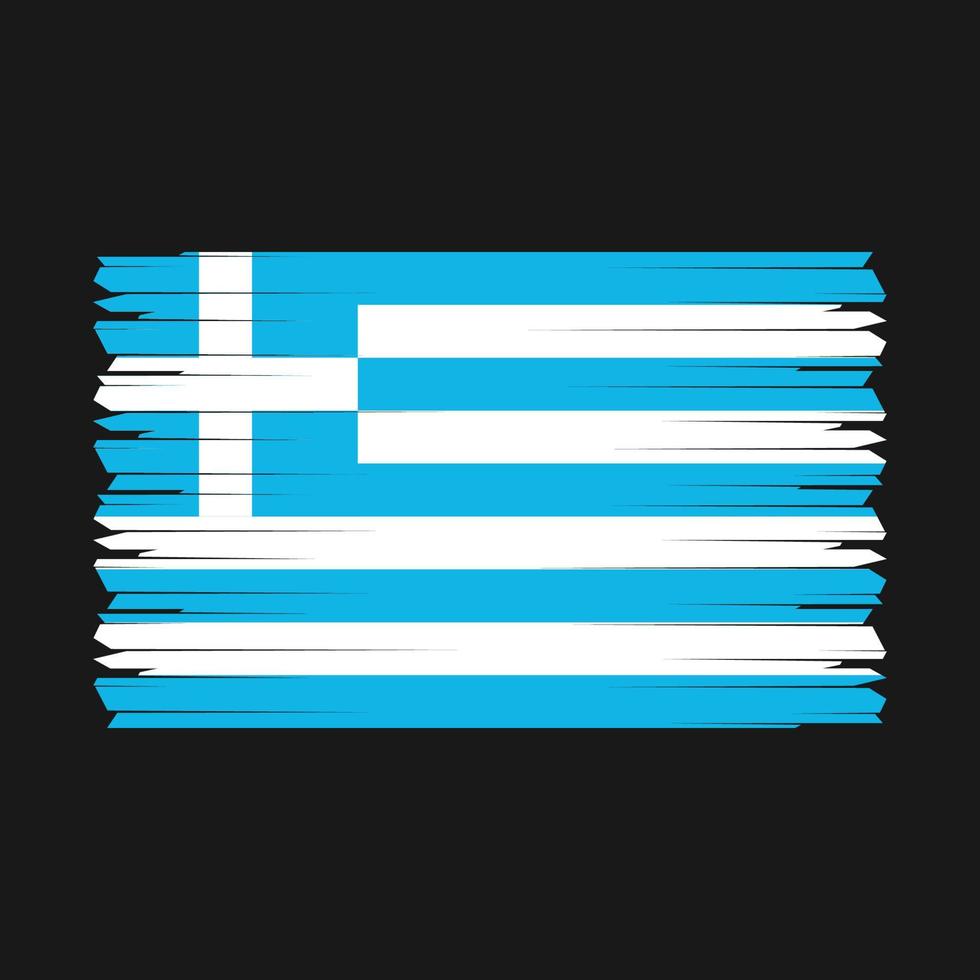Grecia bandiera spazzola vettore