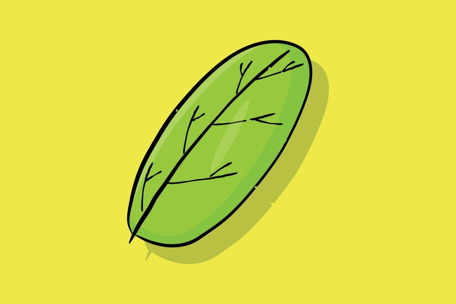 verde foglia icona su gratuito vettori illustrazione