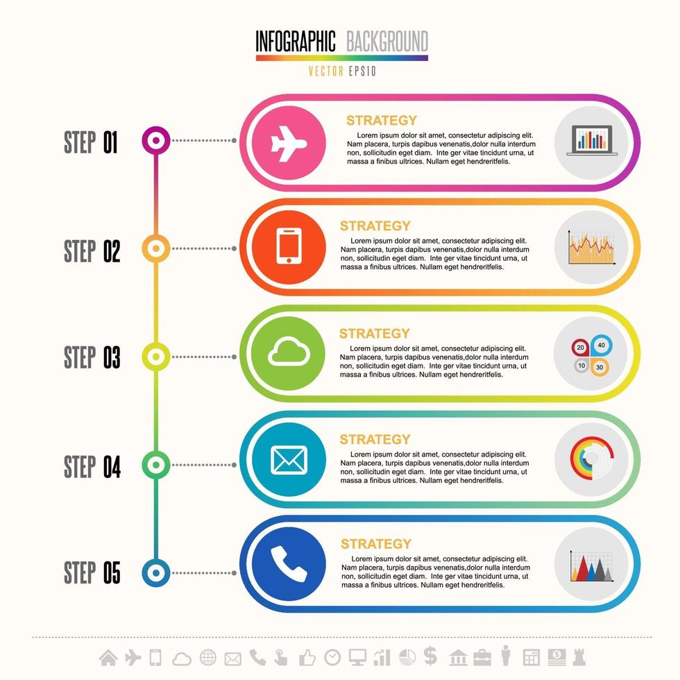 modello di progettazione infografica timeline vettore