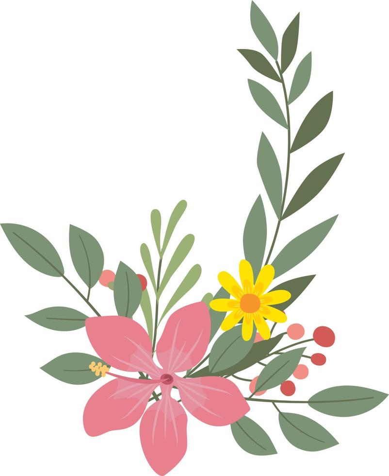 illustrazione del mazzo di fiori vettore