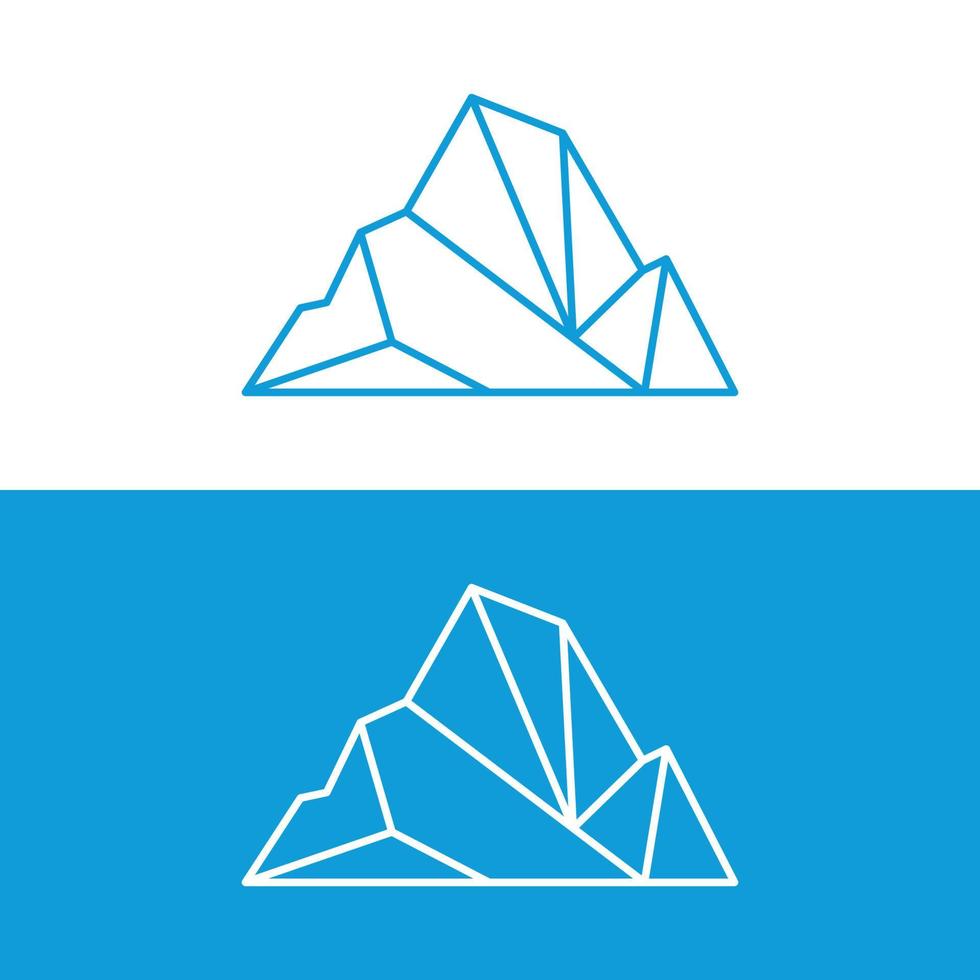astratto geometrico artico iceberg logo design minimalista vettore illustrazione.